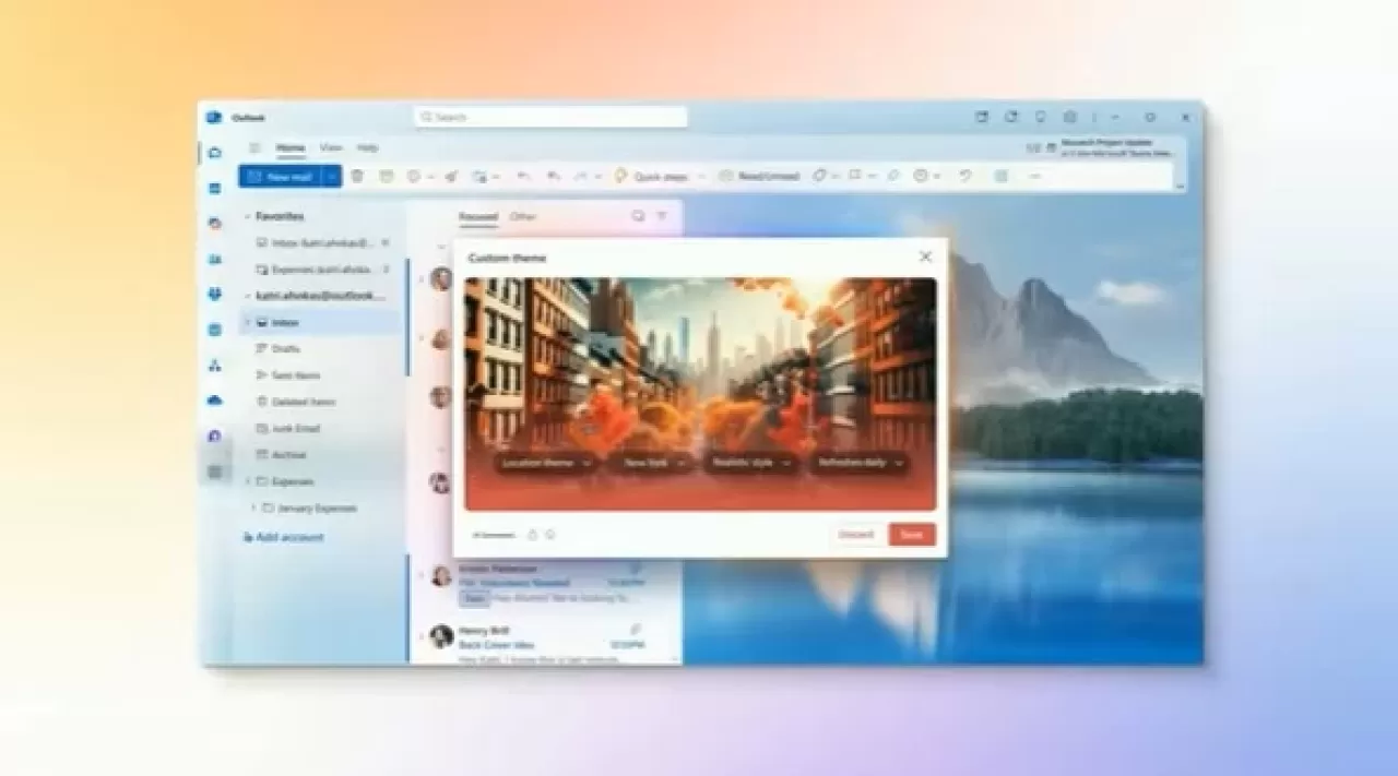 Microsoft Outlook Artık Dinamik Yapay Zeka Destekli Temalara Sahip!