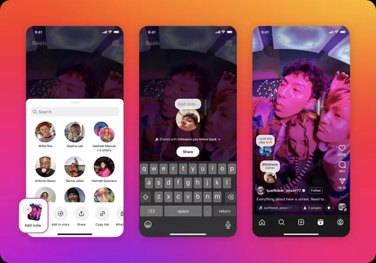 Instagram Reels ve Gönderilere 'Notlar' Eklendi