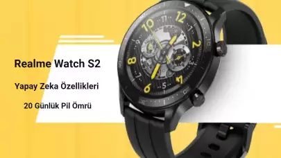 20 günlük pil ömrü ve yapay zeka özellikleri: Realme Watch S2 tanıtıldı!